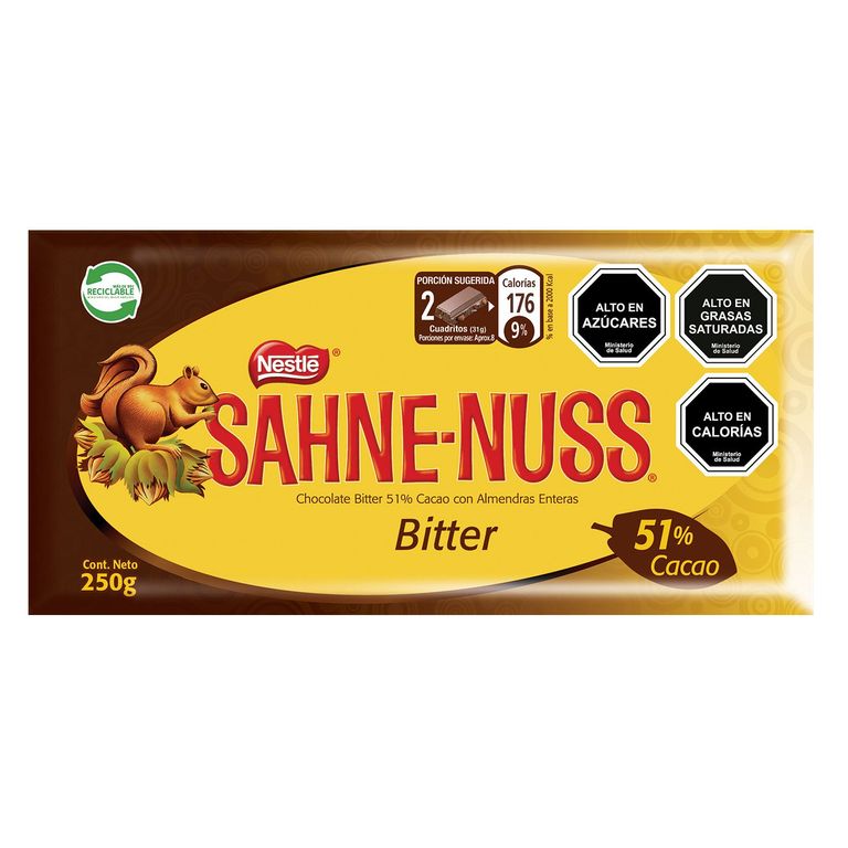 Chocolate Bitter Sahne Nuss Barra 250 g