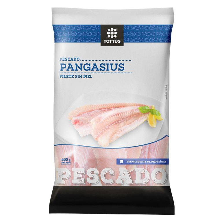 Filetes de Pangasius Sin Piel Congelados Tottus 500 g - Tottus - $4.390