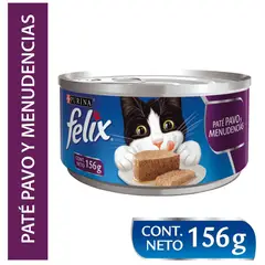 PURINA FELIX - Alimento Húmedo para Gato Felix Pavo y Menudencias 156 g