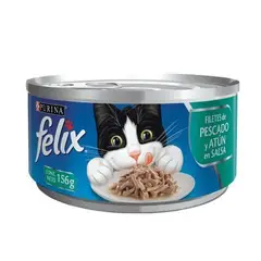 PURINA FELIX - AL.HUM.GAT FELIX SAVOR SHR PES ATUN 156G.
