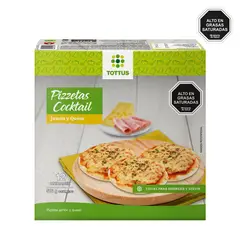 TOTTUS - Estuche Pizzetas Jamón Queso