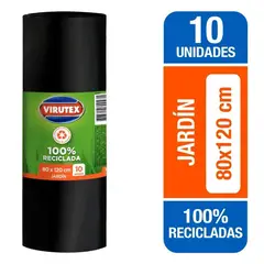 VIRUTEX - Bolsa Biodegrabale para Jardín Virutex Rollo 80x120 cm 10 Un