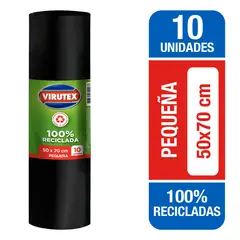 VIRUTEX - Bolsa Biodegrabale Pequeña Rollo 50x70 cm 10 Un