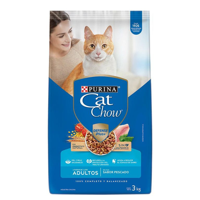 Alimento para Gato Adulto Sabor Pescado Cat Chow 3 Kg