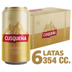 CUSQUEÑA - CERVEZA CUSQUENA SIX PACK LATA 4.8G GL