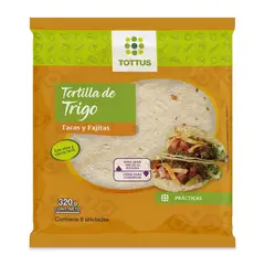 TOTTUS - Tortilla de Trigo 8 Un 320 g