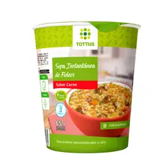 TOTTUS - CUPS SOPA INST. F. CARNE 65 GR