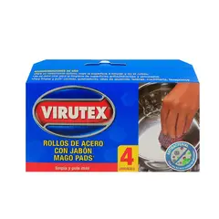VIRUTEX - Rollos de Acero Con Jabón Mago Pads