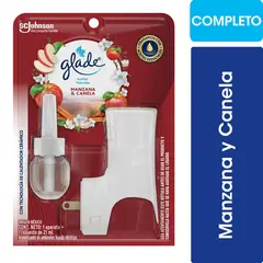 GLADE - Desodorante Ambiental Aceites Manzana Canela Aparato + Repuesto 21 ml