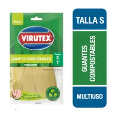 VIRUTEX - Guantes Compostables Multiuso Virutex Talla S 1 Un