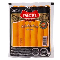 PACEL - Salchicha sin Piel Ahumado Pacel 250 g