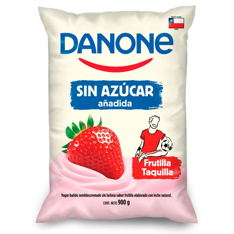 Yoghurt Sabor Frutilla Bolsa Danone Light&Free 900 g