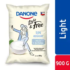 DANONE - Yoghurt Sabor Natural Bolsa Light&Free 900 g