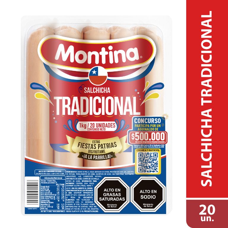 Salchichas Tradicionales Montina 20 Un