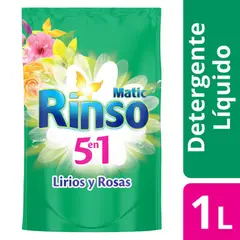 RINSO - Detergente Líquido Rinso Lirios y Rosas Recarga 1 L