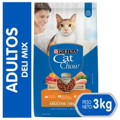 CAT CHOW - Alimento para Gato Adulto Deli Mix 3 Kg
