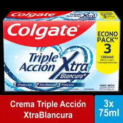 COLGATE - Pasta de Dientes Triple Acción Extra Blanco