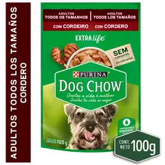DOG CHOW - POUCH CORDERO 100G.