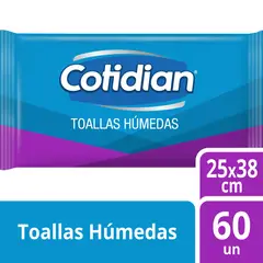 COTIDIAN - Toalla Húmeda Adulto 60 Un