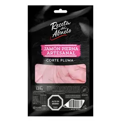 RECETA DEL ABUELO - Jamón de Pierna Cerdo Artesanal Corte Pluma 125 g