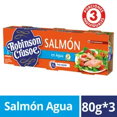 ROBINSON CRUSOE - Tripack Salmón al Agua Robinson Crusoe 3 x 80 g