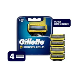 GILLETTE - Cartuchos Para Afeitar Fusion5 Proshield