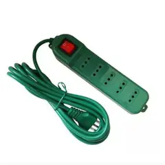 MACROTEL - Alargador 5 Posic. 3Mts Con Inter. Verde