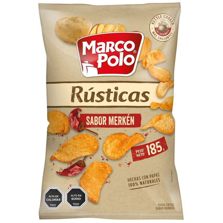 Papas Fritas Rusticas Sabor Merken Marco Polo 185 g