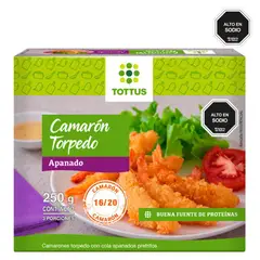 TOTTUS - Camarón Torpedo Gigante Apanado Tottus 250 g