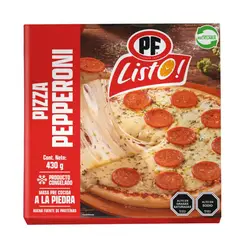 PF LISTO - Pizza Pepperoni Masa a la Piedra Congelada PF Listo 430 g