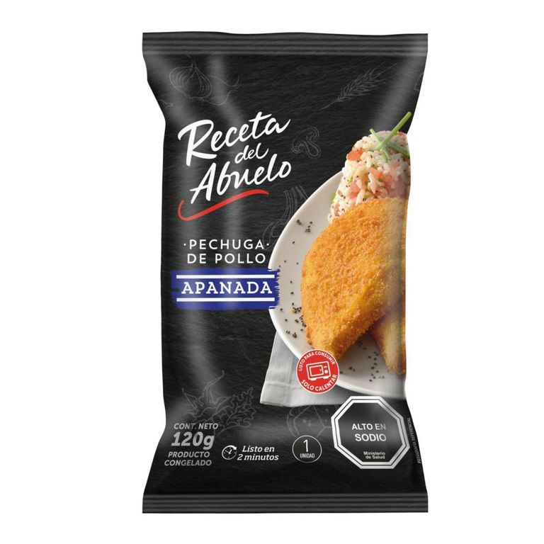 Pechuga de Pollo Apanada Congelada Receta del Abuelo 120 g - Tottus - $1.330