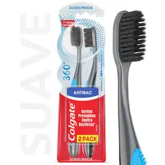 COLGATE - Cepillo de Dientes 360° Black 2 Un