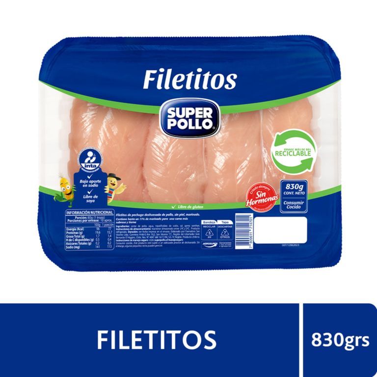 Filetitos de Pollo Deshuesado sin Piel - Tottus - $7.290