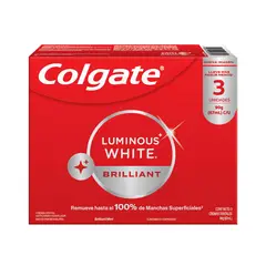 COLGATE - Pack Pasta de Dientes Luminous White Colgate 3 x 90 gr