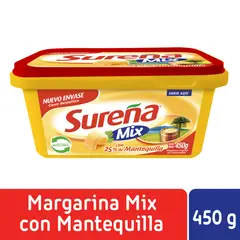 SUREÑA - Margarina Mix con Mantequilla Pote 450 g