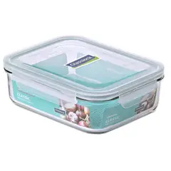 GLASSLOCK - Hermetico Vidrio Rectangular 2000 ml