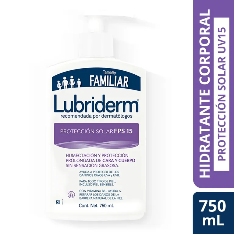 Crema Corporal con Protector Solar UV 15 Lubriderm 750 ml