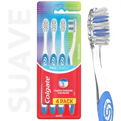 COLGATE - Cepillo de Dientes Pro Cuidado Suave 4 Un