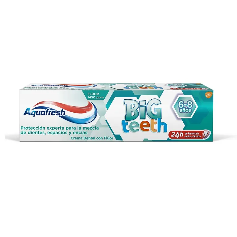 Crema Dental Aquafresh Big Teeth (6-8 Anos) 94 g