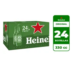 HEINEKEN - Pack Cerveza Heineken Lager Botella 5° 24 x 330 ml