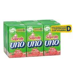 SOPROLE - Probiótico Uno Frutilla con Bombilla