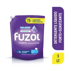 FUZOL - Detergente Líquido Forte con Suavizante Recarga Fuzol 3 lt