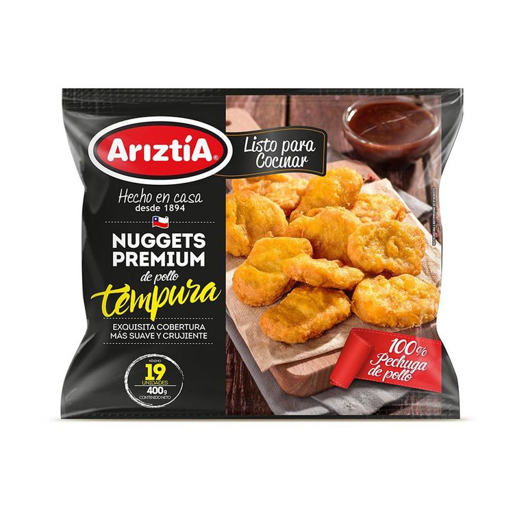 Nuggets de Pollo Tempura Congelados Ariztía 400 g - Tottus - $2.750