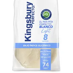 KINGSBURY - Pan Pita Perfecto Blanco Light Kingsbury 8 un