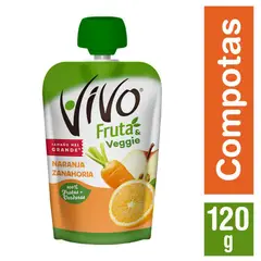 VIVO - Compota Veggies Naranja Zanahoria