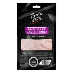 RECETA DEL ABUELO - Pechuga de Pavo Cocida Corte Pluma 125 g