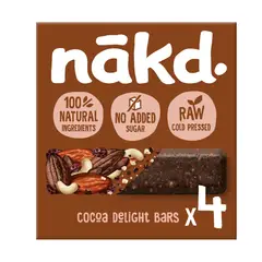 NAKD - Barras Cocoa Delight Sin Gluten 140 g