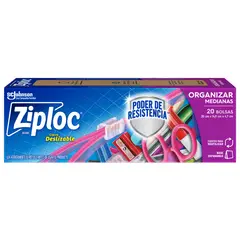 ZIPLOC - Bolsas Medianas Slider Ziploc para Organizar 20 un