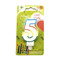 TOTTUS - Vela Numeral Glitter N5  1 Un