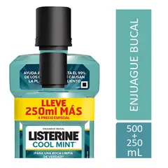LISTERINE - Enjuague Bucal Promopack Cool Mint 500 ML + 250 ML
